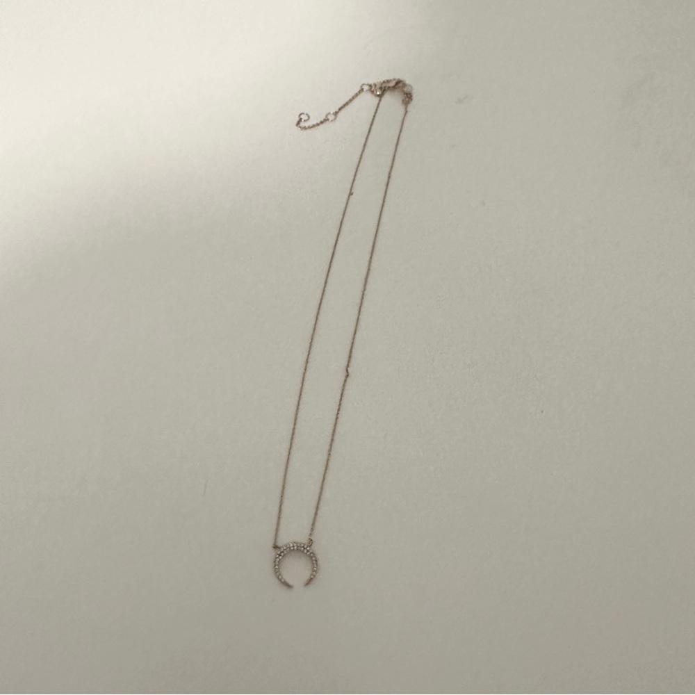 Gold crescent necklace